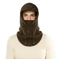thumbnail image 1 of Toudaret 1 Pcs Fleece Balaclava Hat Winter Men Women Headgear Solid Color Drawstring Neck Warmer Face Guard Hat Outdoor Sports Unisex Neck Gaiter, 1 of 6