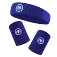 thumbnail image 1 of Toudaret 1 Set Sweatbands Set, Moisture Wicking 2 Wristbands and 1 Headband, Breathable Athletic Bands for Basketball, Tennis, Yoga, Gym, Sweat Bands for Costumes and Cosplay, 1 of 8