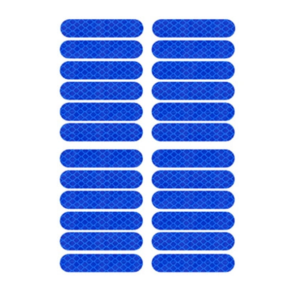 Toudaret 24Pcs Scooter Decal Wear-resistant Self-adhesive Reflective Waterproof Anti-fade Improve Riding Safety Wheel Decal for Scooter M365/Pro