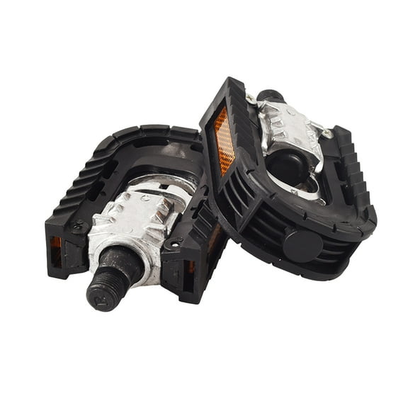 Toudaret 2Pcs Bike Pedals, Folding Bike Pedals Universal with Reflective Strips Waterproof  Wide Flat Cycling Foldable Pedals for Ebike, Urban Commute, Bikes