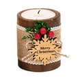 thumbnail image 1 of Toudaret Christmas Candle Holder,Wooden Merry Christmas Tealight Candle Holder, Xmas Tealight Holder, 1 of 8