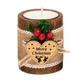 thumbnail image 1 of Toudaret Christmas Candle Holder,Wooden Merry Christmas Tealight Candle Holder, Xmas Tealight Holder, 1 of 6