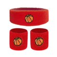 thumbnail image 1 of Toudaret Comfortable Sports Wristband Sports Wristband Kids Sports Headband Wristband Set Ball Embroidery Stretch Breathable Sweat Absorbing Knitted Basketball, 1 of 8