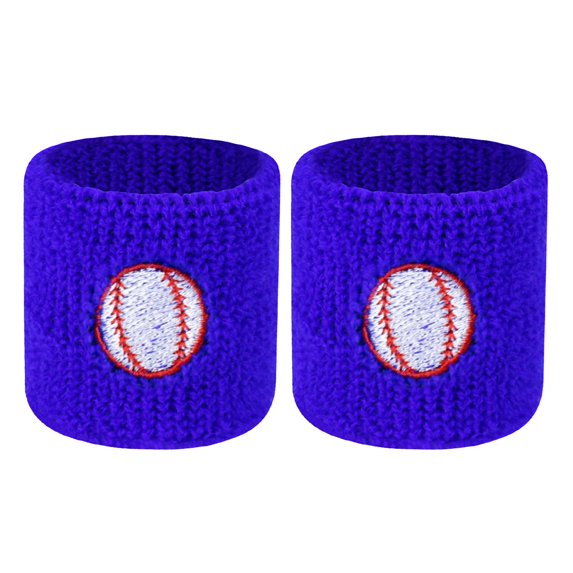 Toudaret Kids Wrist Band 2pcs Kids Sports Wristband Ball Embroidery Stretch Breathable Sweat Absorbing Boys Girls Knitted Basketball Volleyball Wrist Protector