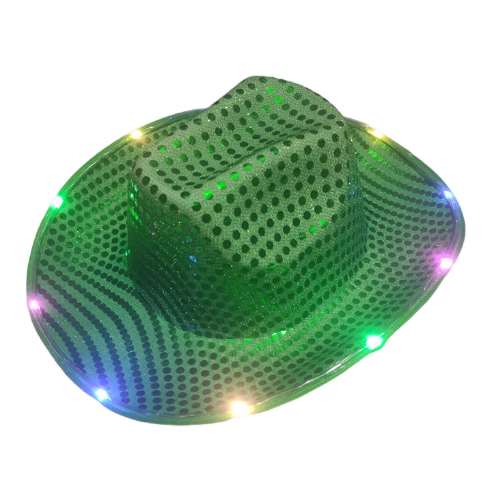 Toudaret LED Cowboy Hat Light Up Glitter Cowboy Hat with  display picture 1