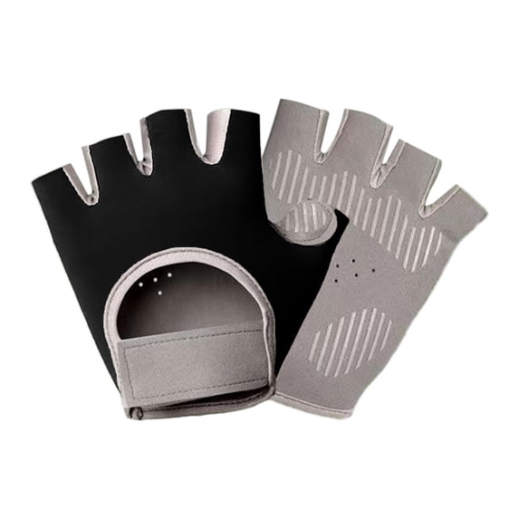Toudaret Sports Gloves Non-slip Outdoor Gloves 1 Pair Half Finger Workout Gloves with Fastener Tape Soft High Elastic Shock-absorbing Anti-slip Breathable