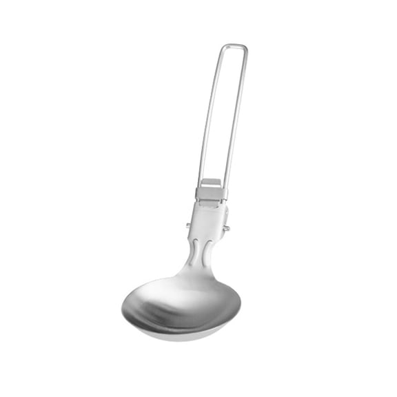 Toudaret Stainless Steel Camping Cooking Utensil Heat-Resistant  Foldable Handle Outdoor BBQ Portable Spatula Turner Colander Spoon,Spatula Set for Egg, Pancake, Fish, Burger