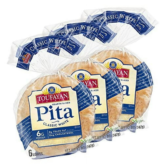 Toufayan Bakeries Healthy Grain White Pita Bread, Vegan, Fiber