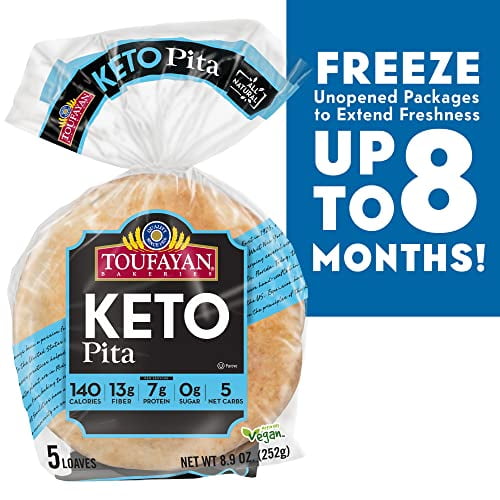 Toufayan KETO Pita Bread High Fiber and Protein Low Carb No Sugar