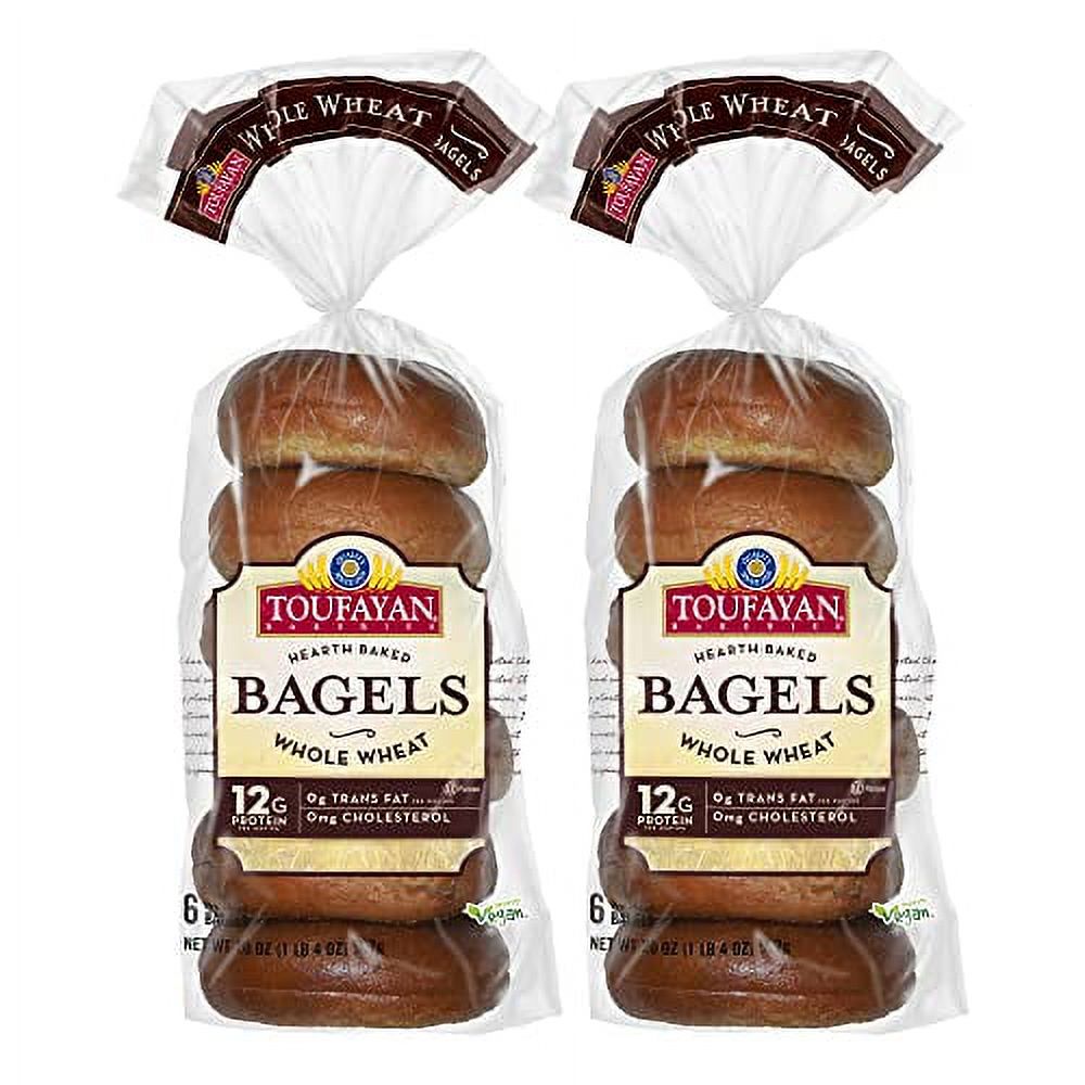 Toufayan Whole Wheat Bagels 12G Protein 7G Fiber Vegan