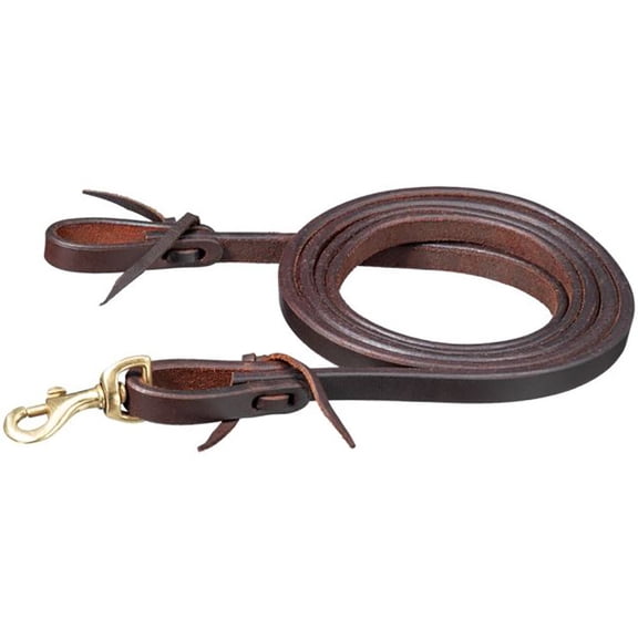 Tough 1 1/2" Mini Harness Leather Roping Rein 5ft