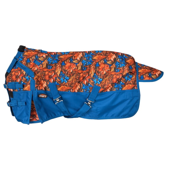Tough 1 1200D Hand Carved Royal Blue Winter Turnout Snuggit Miniature Horse Blanket 48
