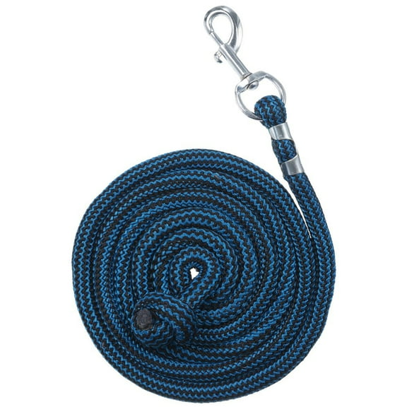 Tough 1 8 Feet Long Woven Strong Poly Cord Lead Rope Bolt Snap Black Turquoise