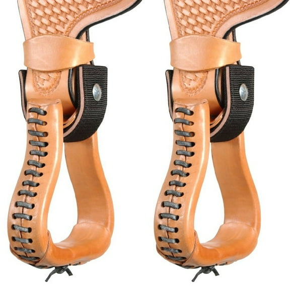 Tough-1 Black Durable Nylon And Leather 2-1/2 Inch Saddle Stirrup Turner Strap