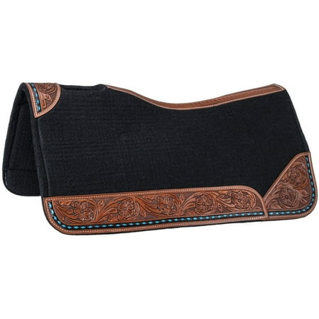 Tough 1 Western Saddle Pad Ranahan Felt Wicking Black 31-99940