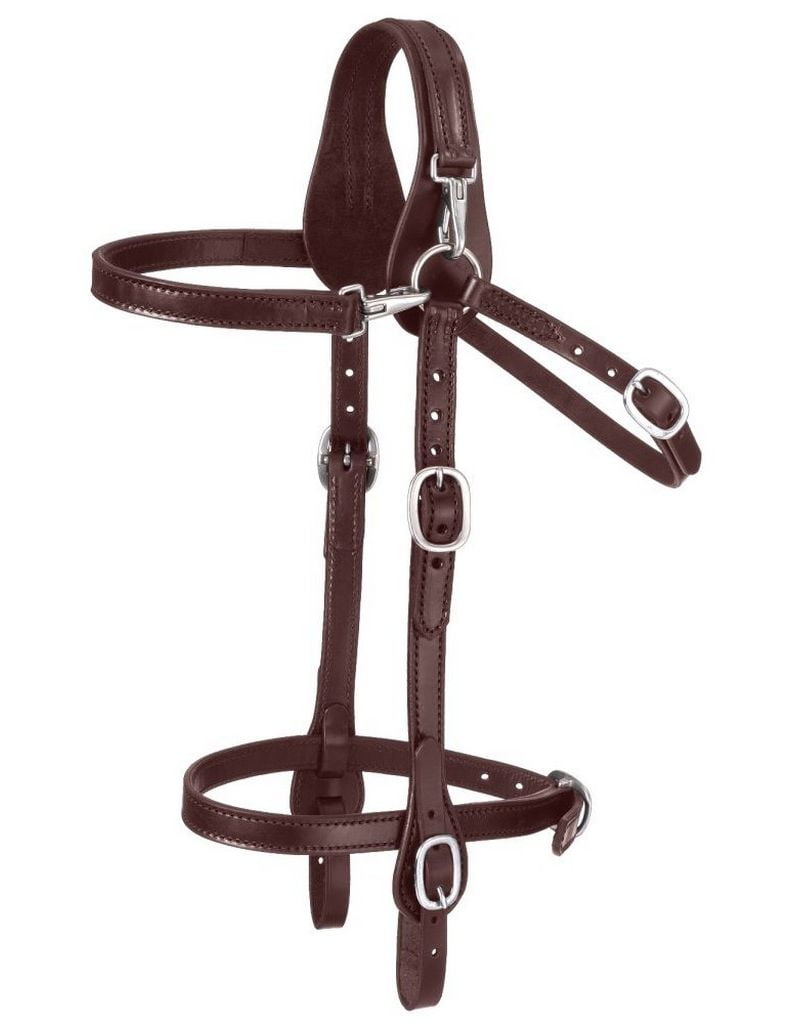 Tough 1 Bridle Mule Leather Snap Fully Adjustable Dark Oil 42-93 ...
