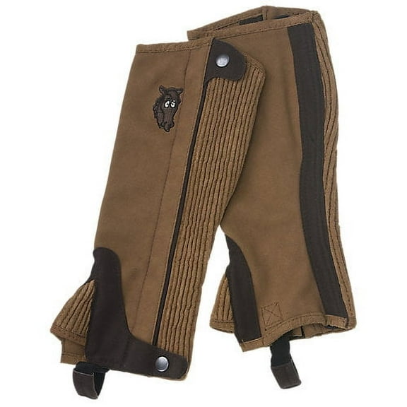 Tough-1 Childs Half Chaps 8-10 Lt Brn/Chocolate