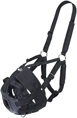 Tough1 Easy Breathe V-Nose Grazing Muzzle- Black main image 1