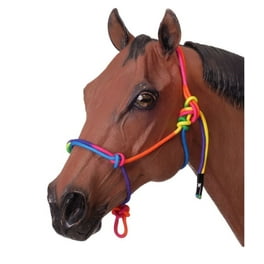 Tough-1 Poly Rope Halter W/Knots & 14Ft Lead - Hunter Green
