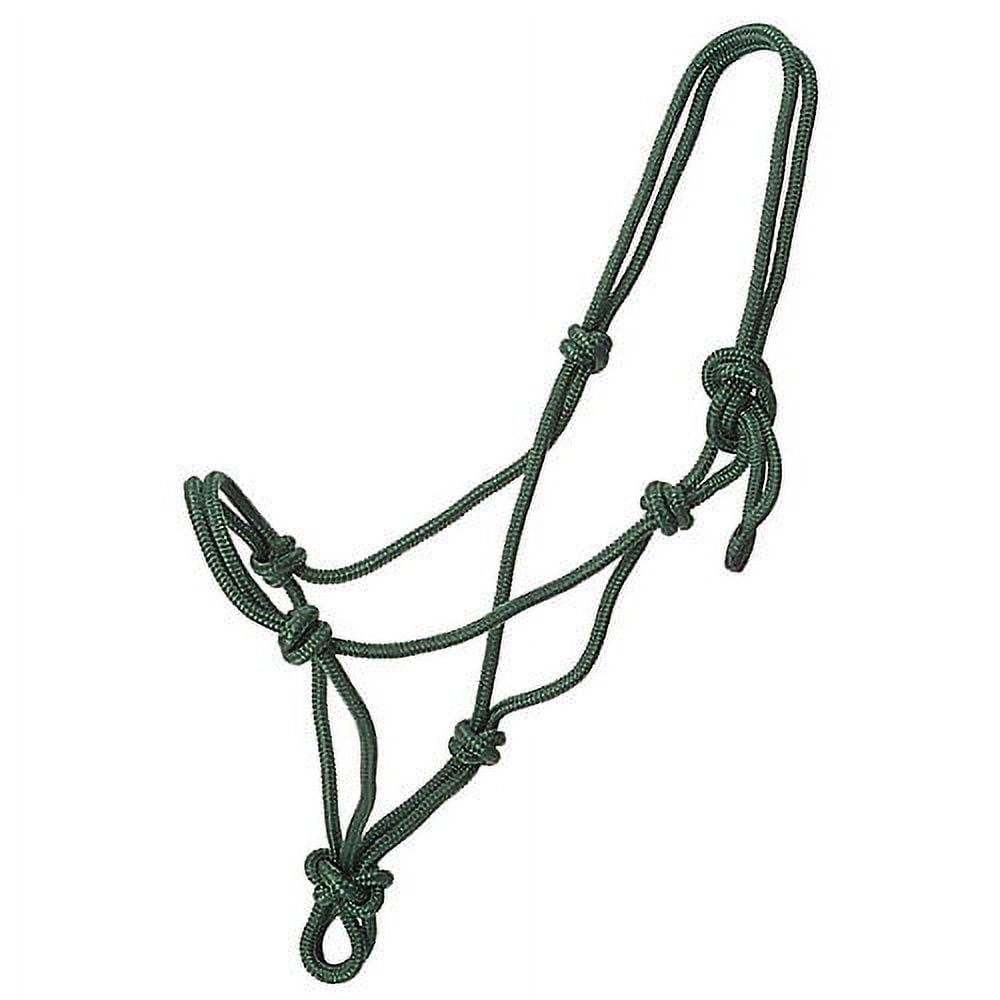 通販 送料無料 Tough-1 Miniature Poly Rope Halter Lg Hunter Green - Walmart.com ペット用品