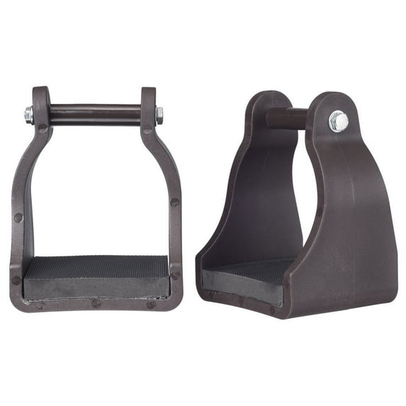 Tough1 Polymer Cushioned Trail Stirrups 2.5In Bro