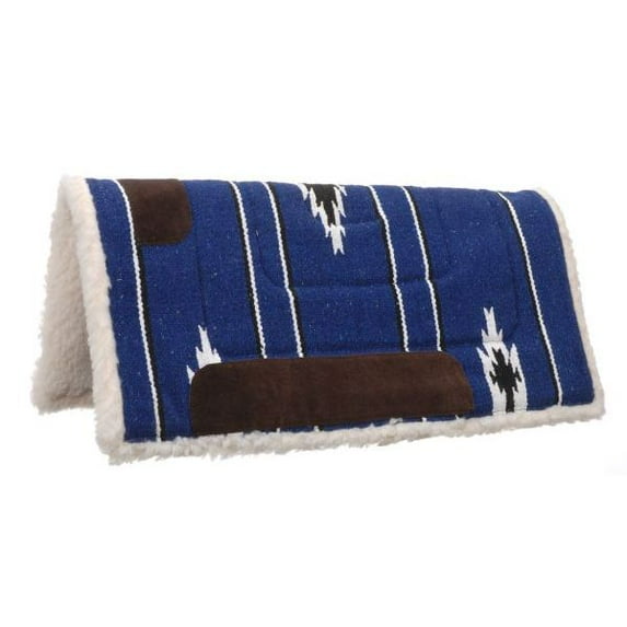 Tough 1 Pony square Saddle Pad, Darkpurple/Black/Cream