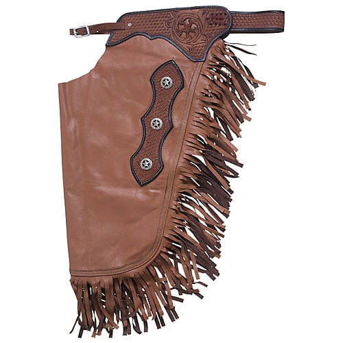 New! Tough 1 Suede Chinks with Basketweave Accent Brown main image 1