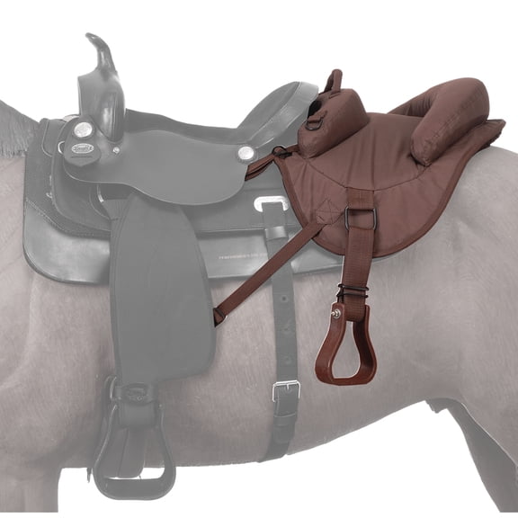Tough 1 Western Saddle Ride Behind Tandem Nylon Leathers Brown 72-9950