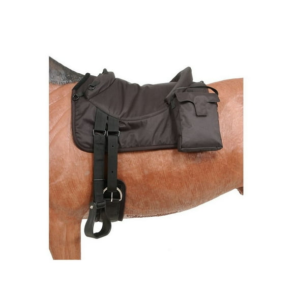 Tough 1 Saddle Pad Polypropylene Bareback Bags 600 Denier Brown 31-915