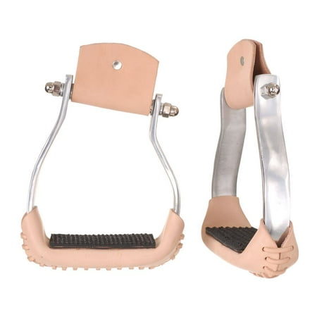 Tough 1 Stirrups Aluminum Angled Lightweight Wrapped 2" Black 57-9992