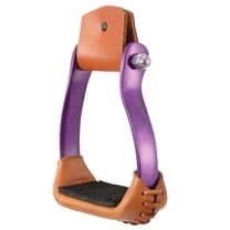 Polished Aluminum Barrel Racer Stirrups Colors: Purple
