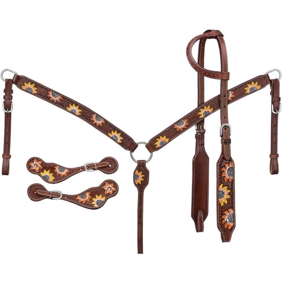 Tough 1 Sunflower 3 Piece Tack Set  HORSE