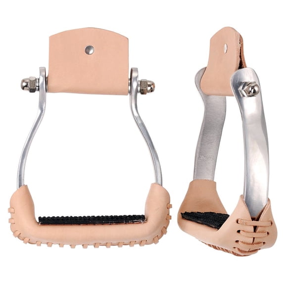 Tough 1 Western Aluminum Barrel Racer Stirrups Silver Finish