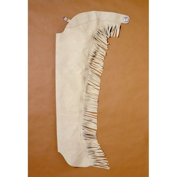 Tough 1 Western Chap Adult Equitation Fringe Adjust XL Sand 63-315
