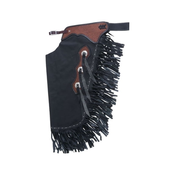 Tough-1 Western Chinks Basket Weave Fringe Gator Leather 63-930