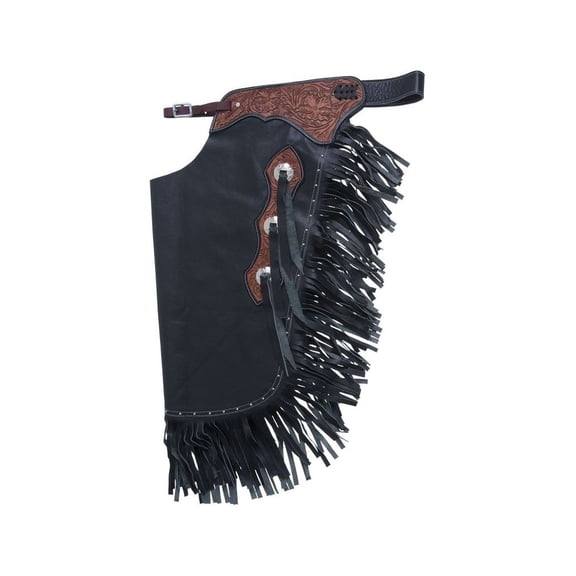 Tough-1 Western Chinks Floral Yoke Smooth Leather Show 63-925