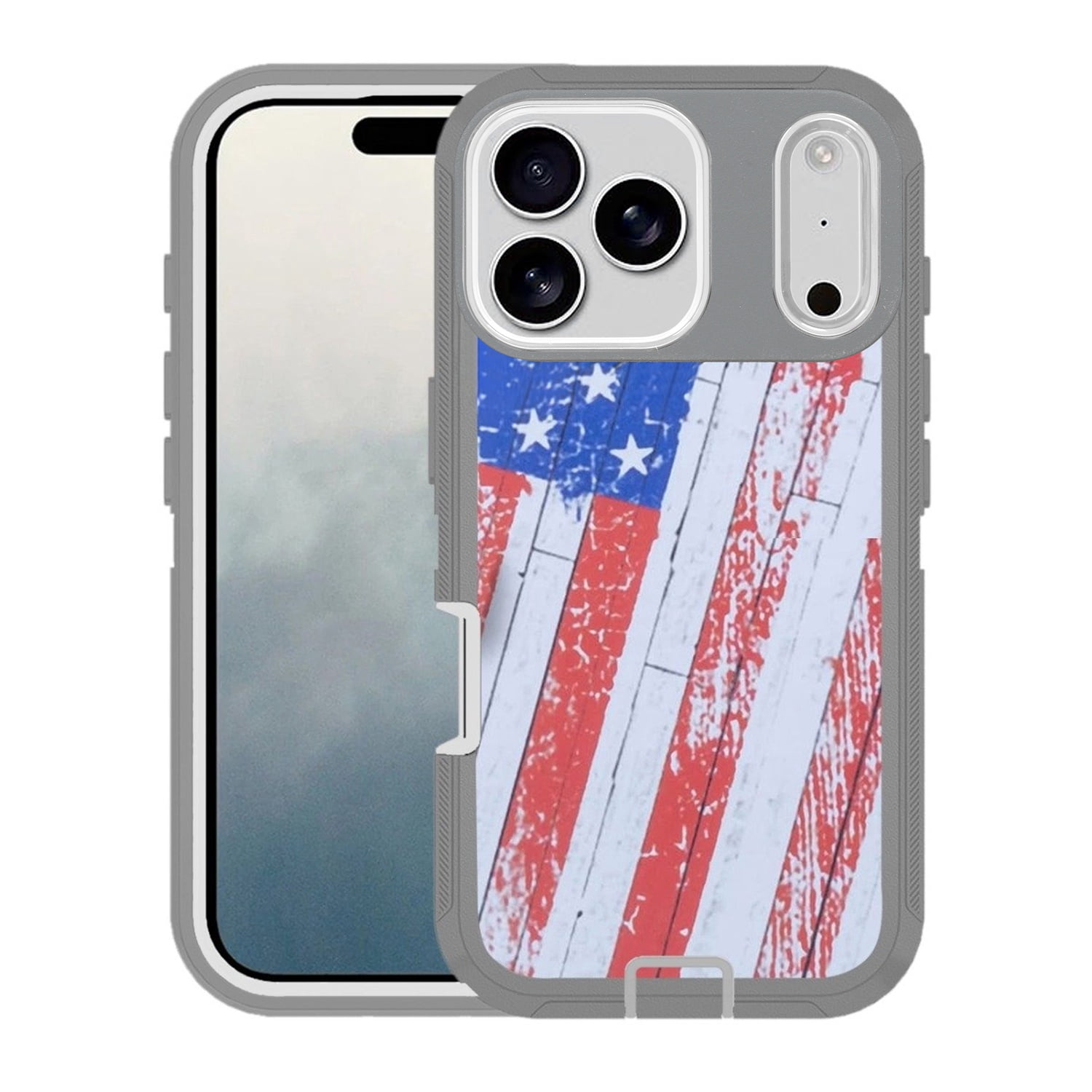 Tough Armor Defender Case for iPhone 17 Pro Max - Red and White