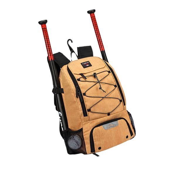 Tough Baseball Backpack Designed With Water Resistant Bottom Pocket And Breathable Shoulder Straps For Comfort In Different Conditions