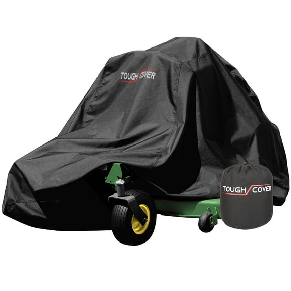 Tough Cover Zero-Turn Mower Cover, Extreme Edition, Heavy Duty 600D Marine Grade Fabric, Universal Fit Lawn Mower Covers, Protects Against UV, Dust, Dirt, Wind for Outdoor Protection (Black)