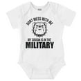 thumbnail image 1 of Tough Dog My Cousin in the Military Romper Boys or Girls Infant Baby Brisco Brands 18M, 1 of 6