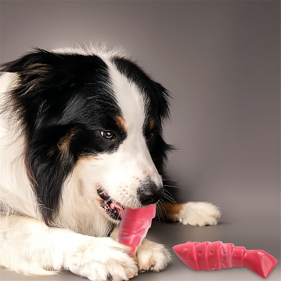 Tough Dog Toys For Aggressive Chewers, Dog Toys To Keep Them Busy, Beef Nylon Dog Chew Toys For Large Dogs,Pet Toys for Self Play,Gifts for Pets and Pet Lovers(Red)