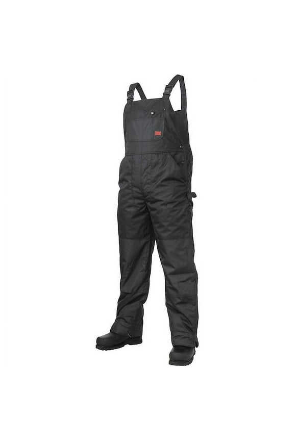 Bib Overalls, Black, Size 42x32 In. 791016