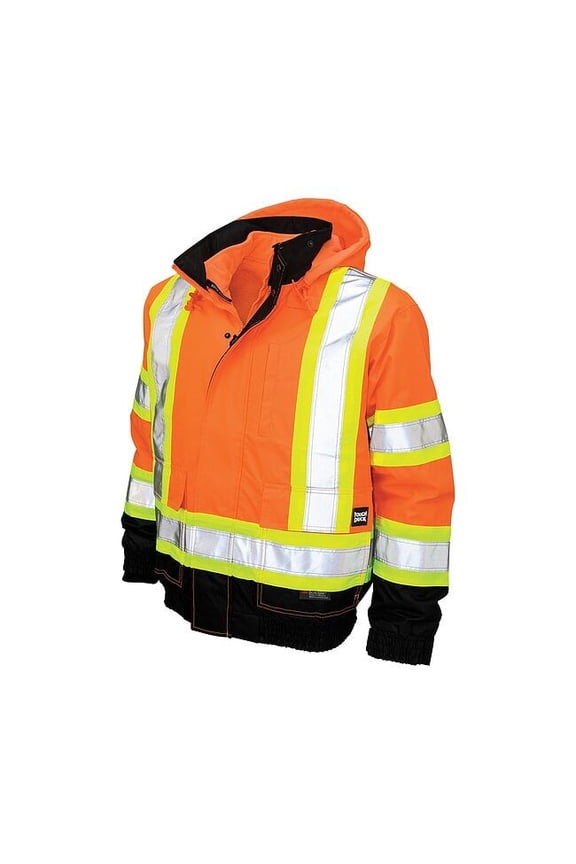 Tough Duck Bomber Jacket, Hi-Viz, Insul.,Orange, L S41311