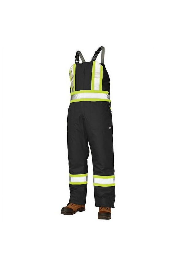 Tough Duck Hi-Vis Insulated Bib Overalls,Black S79821
