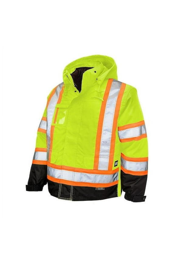 Hi-Vis Parka,5-in-1,Fluorescent Grn,L S42611