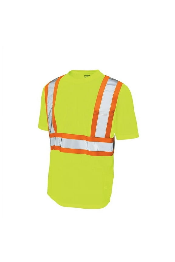 Hi-Vis Short Sleeve Shirt,L,Yellow/Green S39211