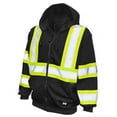 thumbnail image 1 of Tough Duck High Visibility Sweatshirt, 1, O, Polyester, Black, L S49411, 1 of 2