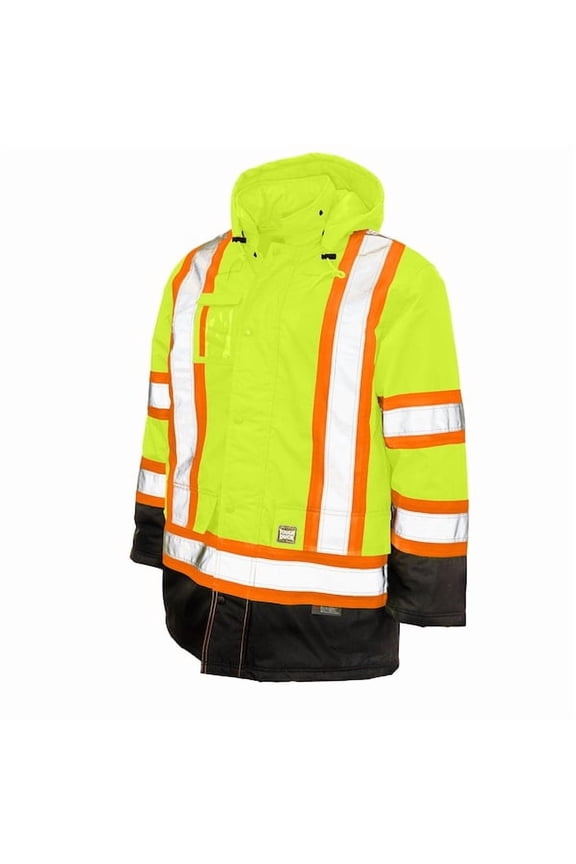 Tough Duck High Visibility Jacket,3XL,Yellow/Green S17621
