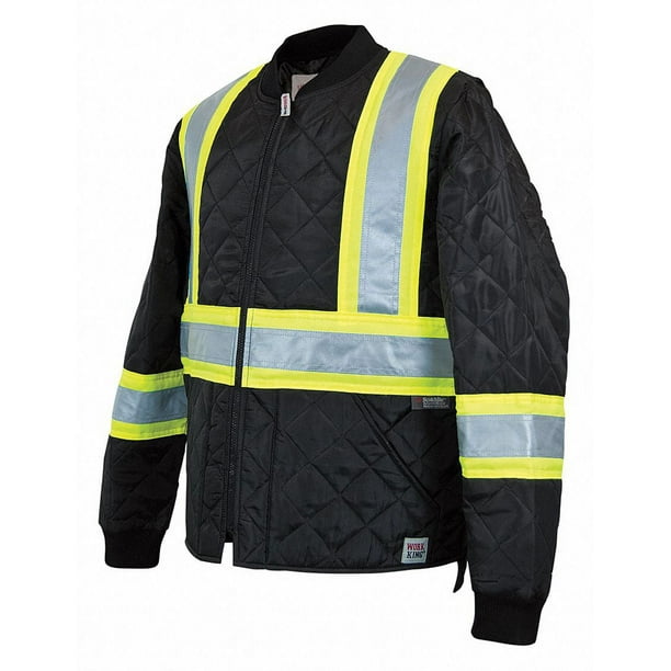 Tough Duck Quilted Safety Jacket 4XL Black S43231 Walmart Business Supplies