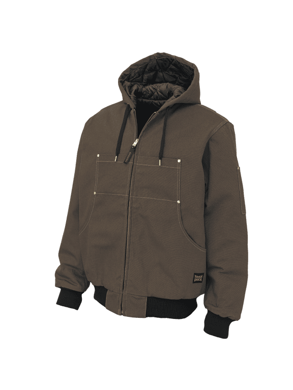 Unisex Classic Hooded Bomber Jacket Dark Brown - WJ30